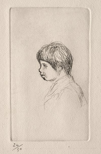 Sanatçının Oğlu Claude Renoir Profilde by Pierre Auguste Renoir