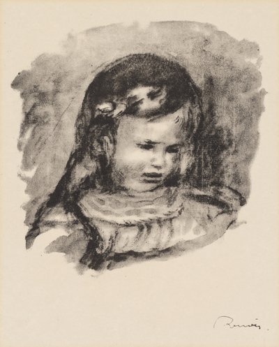 Claude Renoir, Baş İndirildi by Pierre Auguste Renoir