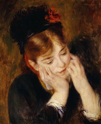 tefekkür, 1877 by Pierre-Auguste Renoir