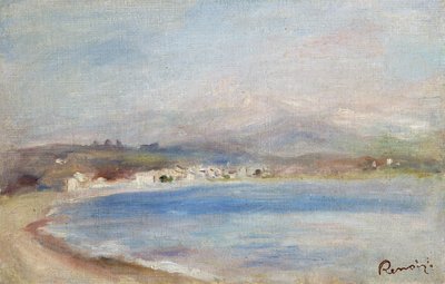 Cros de Cagnes, Deniz, Dağlar, 1910 dolayları (tuval üzerine yağlı boya) by Pierre Auguste Renoir