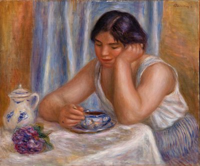 Fincan Çikolata (Çikolata alan kadın) by Pierre Auguste Renoir