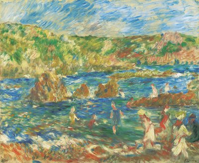 Guernsey Sahilindeki Çocuklar, 1883 dolayları by Pierre Auguste Renoir