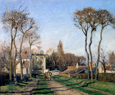 "Voisins Köyü Girişi, Yvelines", 1872. by Pierre Auguste Renoir