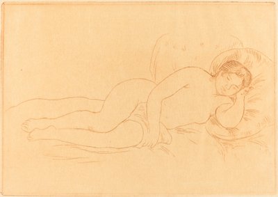 Kadın Çıplak Uzanmış Femme nue couchee, 1906. by Pierre Auguste Renoir