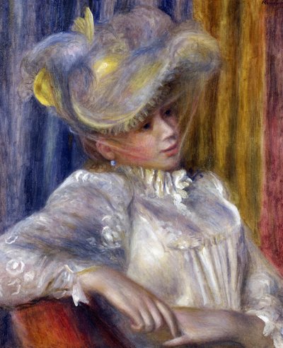""Şapkalı Kadın"" Tablosu Pierre Auguste Renoir (1841-1919) 1891 Dim 56x46,5 cm Ulusal Batı Sanatı Müzesi, Tokyo by Pierre Auguste Renoir