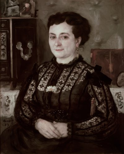 Chantilly korsajlı kadın by Pierre Auguste Renoir
