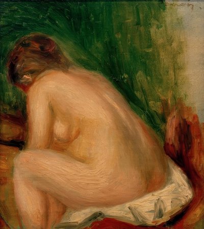 oturan çıplak kadın by Pierre Auguste Renoir
