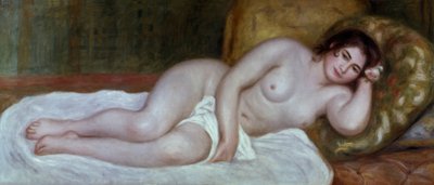 Çıplak kadın uzanmış by Pierre Auguste Renoir