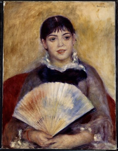 Bir hayranı olan kız (Alphonsine Fournaise). Pierre Auguste Renoir