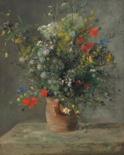 Vazoda Çiçekler, 1866 dolayları (tuval üzerine yağlı boya) by Pierre Auguste Renoir