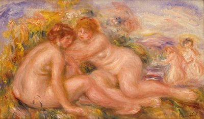 Dört Yıkanan (tuval üzerine yağlı boya) by Pierre Auguste Renoir