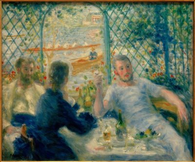 Fournaise restoranda kahvaltı (kürekçilerin kahvaltısı) by Pierre Auguste Renoir