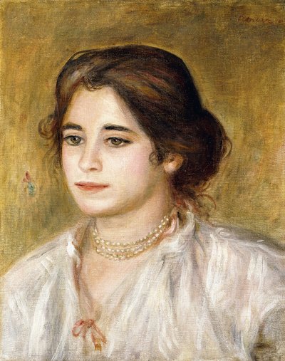Gabrielle ve Collier, 1906 by Pierre Auguste Renoir