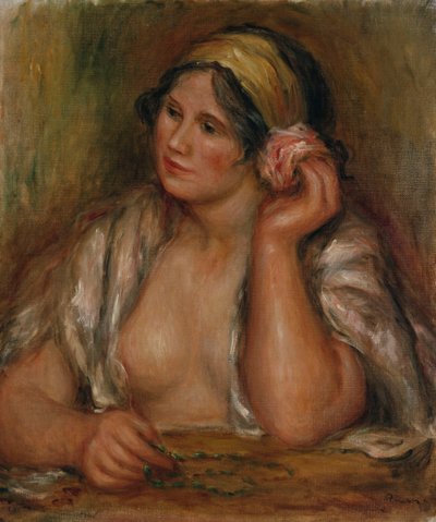 Yeşil Kolyeli Gabrielle, c.1905 by Pierre Auguste Renoir