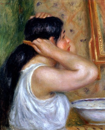 Saçını Taranan Kız, 1907-8 by Pierre Auguste Renoir