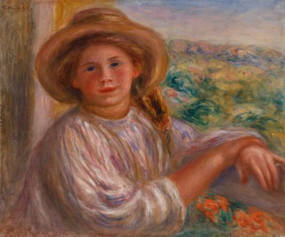 Balkondaki Kız, Cagnes by Pierre Auguste Renoir