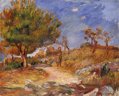 Yoldaki Kız; Yoldaki Genç Kız, c.1882-83 by Pierre Auguste Renoir