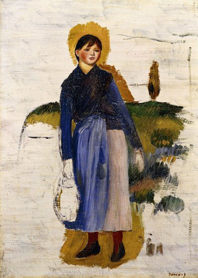 Kırmızı Çoraplı Kız, 1886 by Pierre Auguste Renoir