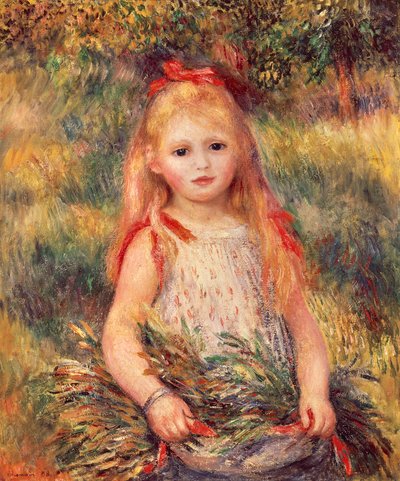 Mısır demetli kız, Pierre-Auguste Renoir (1841-1919), tuval üzerine yağlıboya, 65x54 cm by Pierre Auguste Renoir