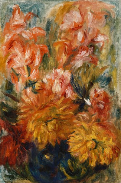 Mavi Vazoda Gladioli; Mavi Vazoda Gladioli, by Pierre Auguste Renoir