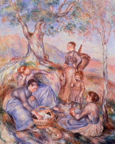 Biçerdöver kahvaltısı, Pierre-Auguste Renoir (1841-1919) by Pierre Auguste Renoir