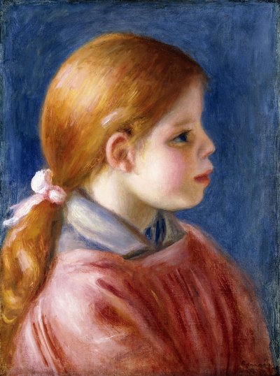 Bir Genç Kızın Başı, 1888 by Pierre Auguste Renoir