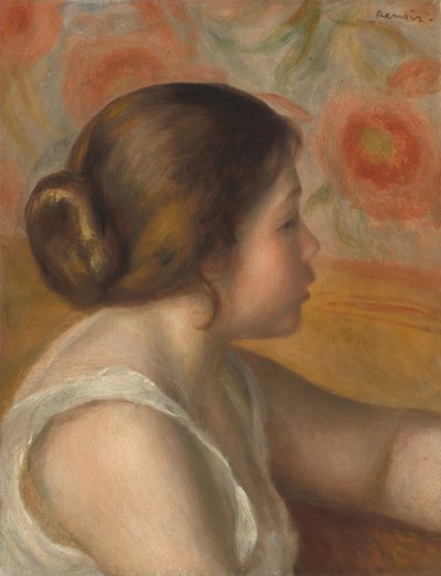 Genç Kız Başkanı, c. 1890. by Pierre Auguste Renoir