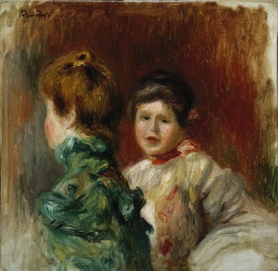 İki Kadının Başları, 1895 dolayları (tuval üzerine yağlı boya) by Pierre Auguste Renoir