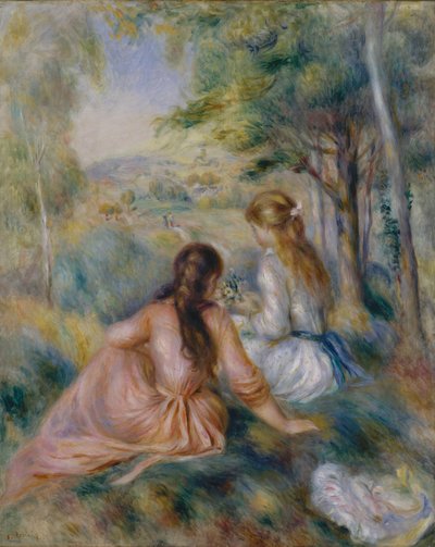 Çayırda, 1888-92. by Pierre Auguste Renoir