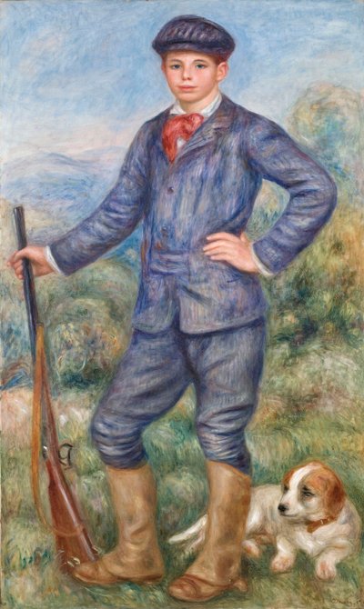 Bir avcı olarak Jean Renoir, 1910. by Pierre Auguste Renoir