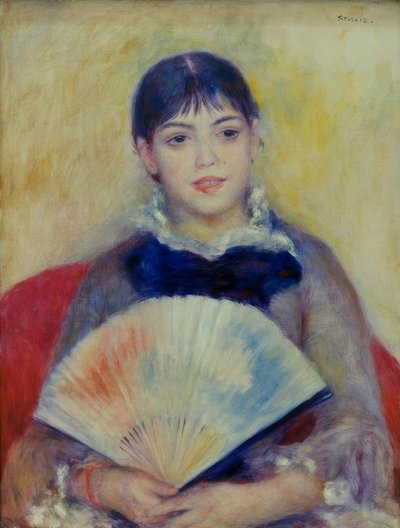 La femme à l’éventail by Pierre Auguste Renoir