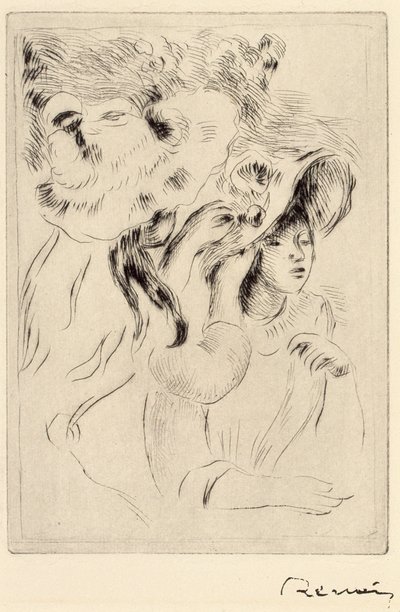 Le Chapeau Epignele, Şapkayı İğnelemek, c1894. by Pierre Auguste Renoir