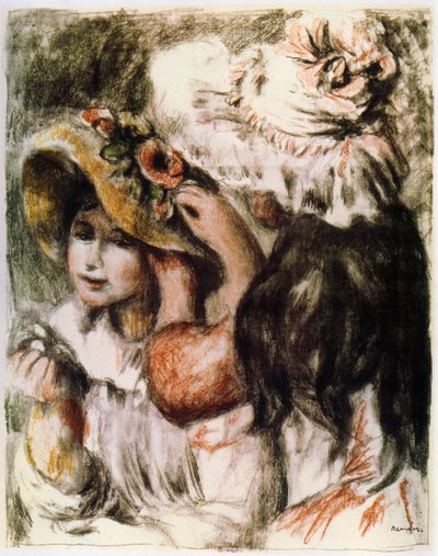 Sabitlenmiş Şapka, 1898 by Pierre Auguste Renoir