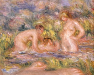 yüzücüler by Pierre-Auguste Renoir