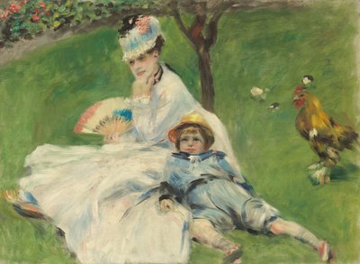 Madam Monet ve Oğlu by Pierre Auguste Renoir