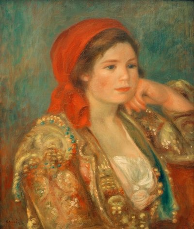 İspanyol ceketli kız by Pierre Auguste Renoir