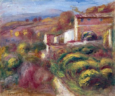 Postane (Cagnes sur mer) - Tablo Pierre Auguste Renoir (1841-1919), - Tuval üzerine yağlı boya by Pierre Auguste Renoir