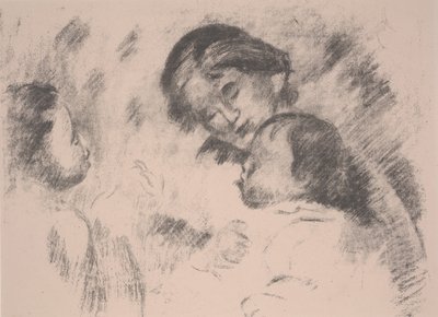 Annelik: Gabrielle, Jean ve Kız by Pierre Auguste Renoir