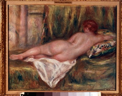 Banyodan sonra sırttan veya dinlenmeden görülen çıplak katman Resim Pierre Auguste Renoir (1841-1919) 1909 Güneş. 0,41x0,52 m Paris, Musee d