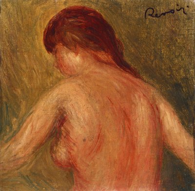 Çıplak Kadın Gövdesi, Arkadan by Pierre Auguste Renoir