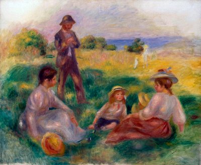 Ülkede Parti, Berneval, 1898. by Pierre Auguste Renoir