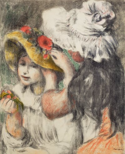 Şapkayı İğnelemek, 1898 by Pierre Auguste Renoir