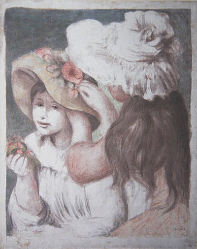Şapkayı İğnelemek by Pierre Auguste Renoir
