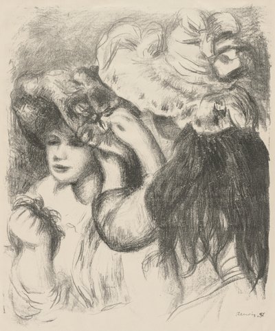 Şapkayı İğnelemek by Pierre Auguste Renoir