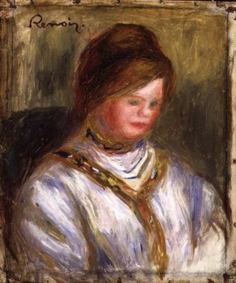 Portre, c.1906 (tuval üzerine yağlı boya) by Pierre Auguste Renoir