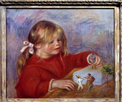 Claude Renoir oynayan çocuğun portresi. Pierre Auguste Renoir'in (1841-1919) tablosu by Pierre Auguste Renoir