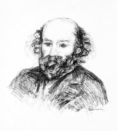 Portrait of Paul Cézanne, c.1902 (litho) by Pierre Auguste Renoir