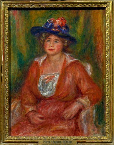 Oturan Kadın Portresi Tablosu Pierre Auguste Renoir (1841-1919) Sönük 0.35 x 0.27 m Paris Louvre müzesi Zorunlu söz: Bağış Helene ve Victor Lyon by Pierre Auguste Renoir