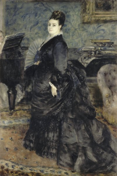 Bir Kadının Portresi, Mme Georges Hartmann, c. 1874 by Pierre Auguste Renoir