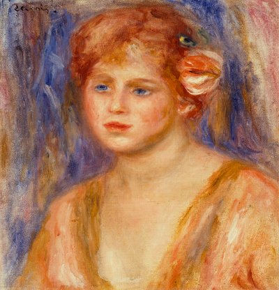 genç bir kızın portresi by Pierre Auguste Renoir